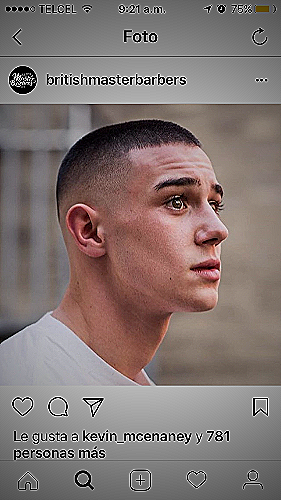 1 inch buzz cut for men with diamond, square, or oval shaped faces