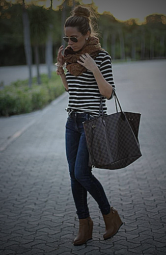 Black Jeans and Brown Boots Alternative Textures and Colors