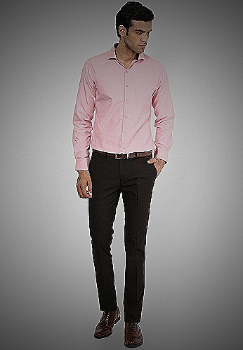Bold colored pants with pink shirt