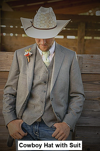 Cowboy Hat with Suit