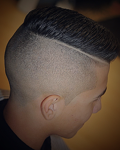 Photo of a man with a fade haircut