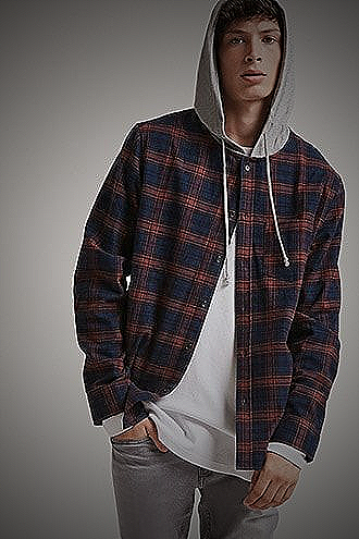 Flannel over Hoodie
