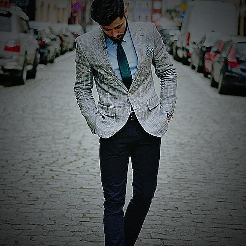 Fashion Inspiration for Grey Blazer and Black Pants