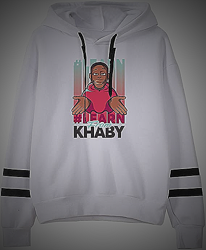 Alt Text: Khaby Lame rocking shirt-over-hoodie look