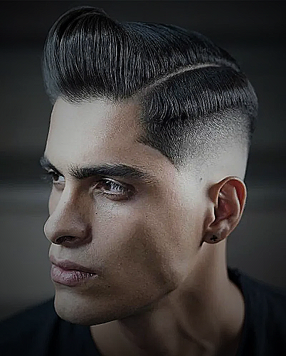Pompadour with 4 on the Sides Haircut