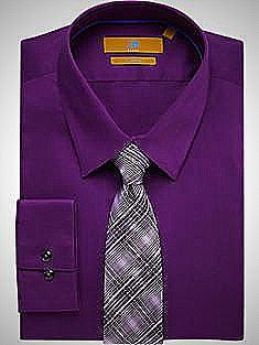Purple Shirt with Tie Outfit
