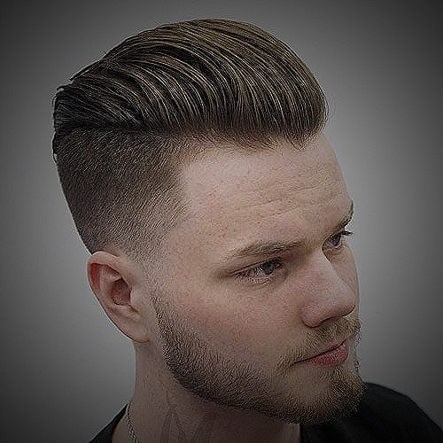 Slicked-Back Undercut with Number 3 Fade
