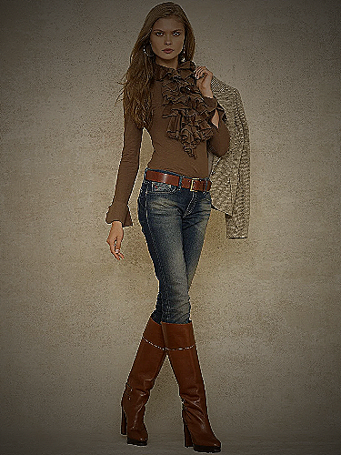 Stylish outfits with brown boots and black jeans