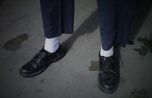 White Socks with Black Shoes