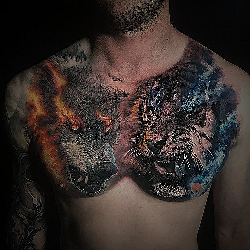 Wolf Pack Tattoo Design