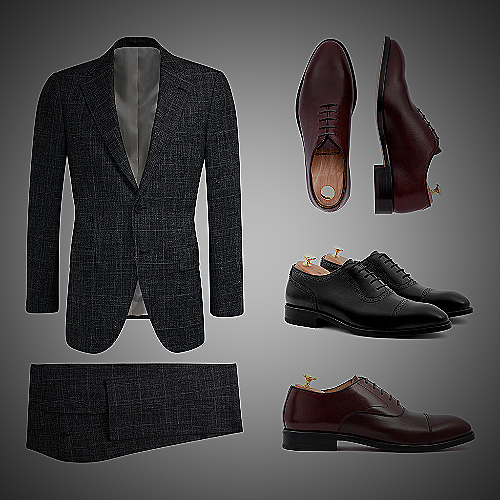 alternative shoe colors for black suit