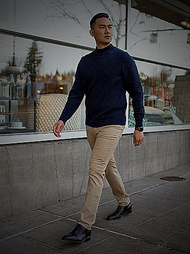 business-casual chukka boots and chinos