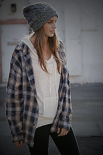 flannel with hoodie