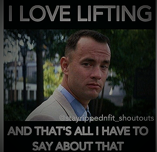 A man lifting weights with text that reads 'I lift things up and put them down - real men do, we don't ask for help' - what men want meme