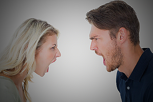 An image of a couple arguing