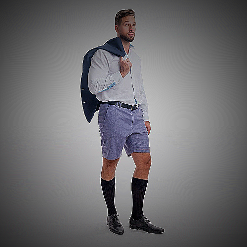 Casual Look with Long Socks and Shorts
