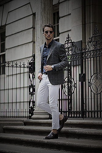 Men's Clothing - how to wear white jeans men