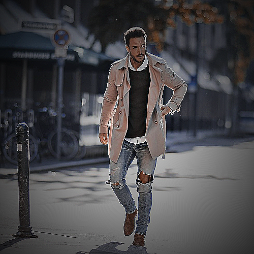 Men's Trench Coat and Skincare - how to wear trench coat mens