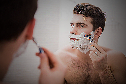 Razor image - why do men shave their balls