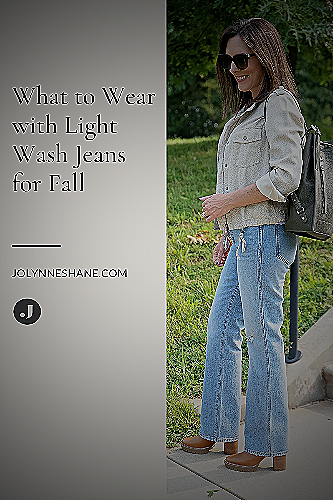 Two looks featuring light wash jeans as an alternative to chinos. - how to style light wash jeans mens