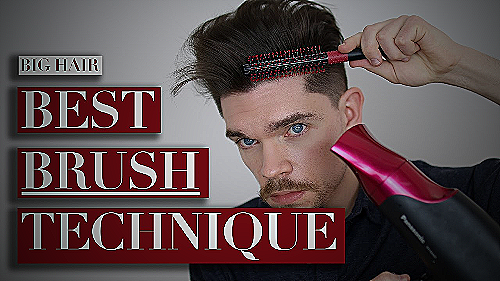 Using a Round Brush - how to get volume in hair men