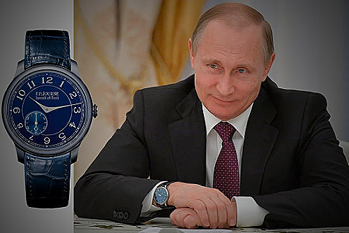 Vladimir Putin wearing his watch on his right wrist