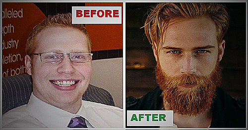 bearded man with well-groomed beard
