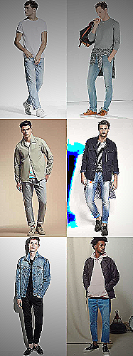 man wearing light wash jeans and a colorful sweater - what to wear with light wash jeans men